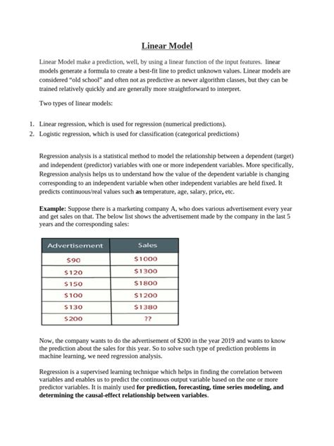 Example of Linear Model 的图像结果