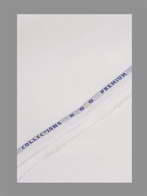 Men 100%Cotton Checked Shirting White Forest 30