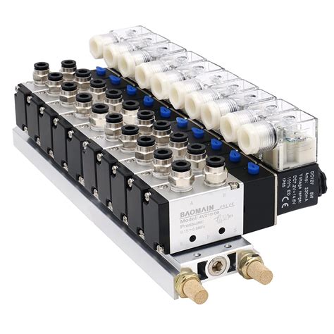 Buy BaomainIntegrated 10 Space 12VDC Manifold with Pneumatic Solenoid ...