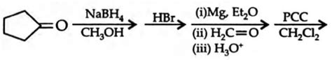 What is product of the following sequence of reactions?