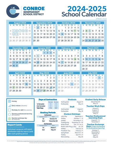 Conroe ISD Calendar 2025-2026 | School Calendar PDF