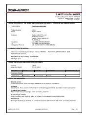 Calcium Chloride Safety Data: Hazards, First Aid & Handling | Course Hero