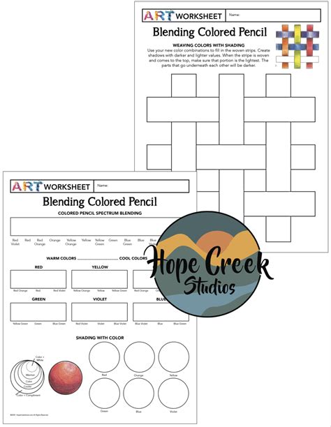 Art Drawing Colored Pencil Blending Shading Value Weave Practice ...