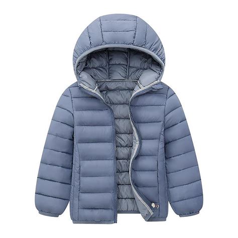 Boys Puffer Jacket Boys Lightweight Jacket Kids Boy Girl Winter Hooded ...
