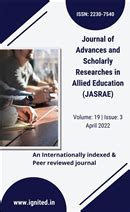 Vol. 19 No. 3 (2022): Journal of Advances and Scholarly Researches in ...