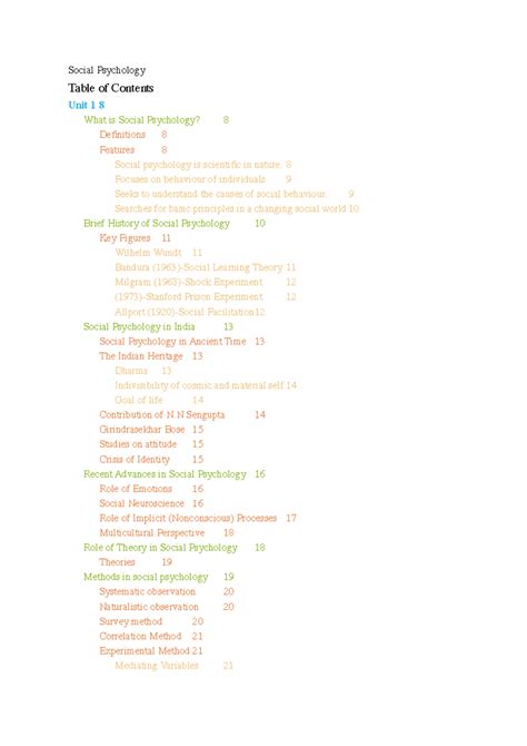 Social psychology - notes - Theory before theory Structuralism Post ...
