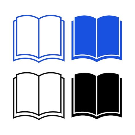 Open book multiple styles set | Free Vector