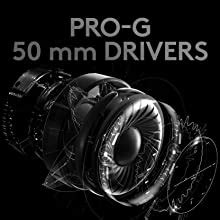 Logitech G Pro X Gaming Wired Over Ear Headphones with Mic Blue Voice ...