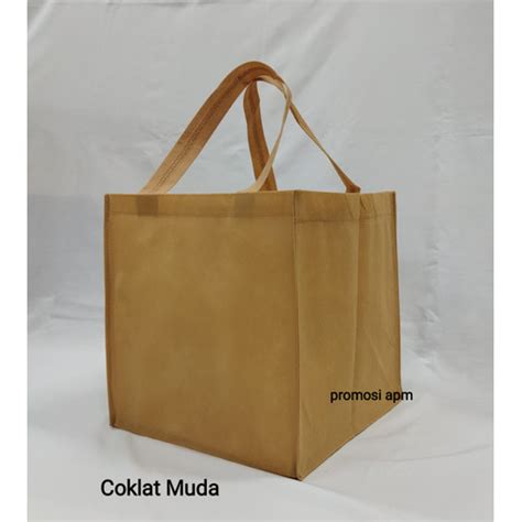 Jual Tas Spunbond Kotak Ukuran 30x30x30 (Tas Jahit) - Coklat Muda ...