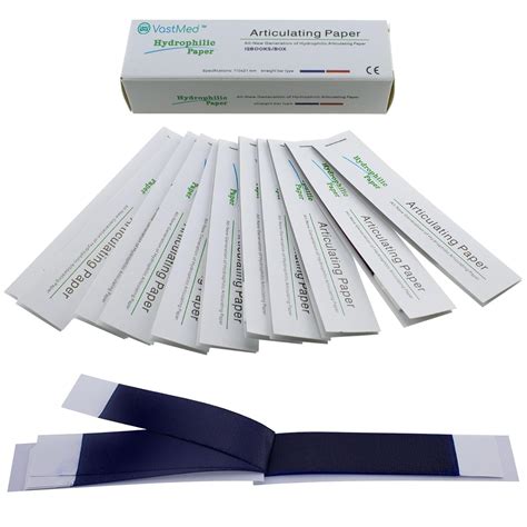 200PCs Thick Blue Dental/Medical Grade Articulating Papers by VASTMED ...