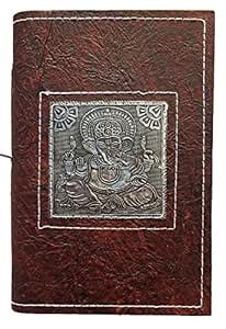 R Store Handmade Ganesh Print Metal Logo Bahi Diary (Size 10x7 inch ...