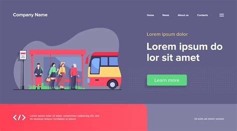 Passagiere, die an der Bushaltestelle auf öffentliche Verkehrsmittel ...