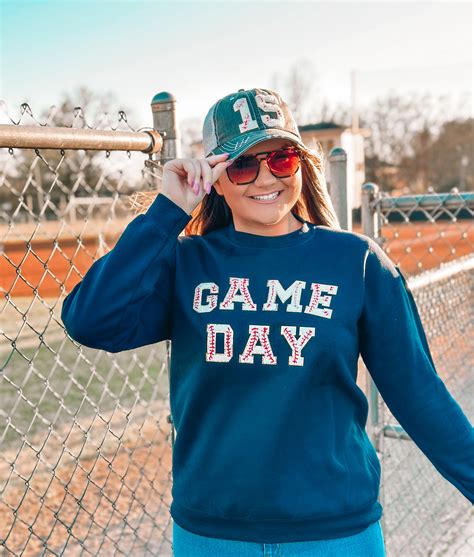 GAME DAY Baseball Chenille Sweatshirt – South and Main Boutique