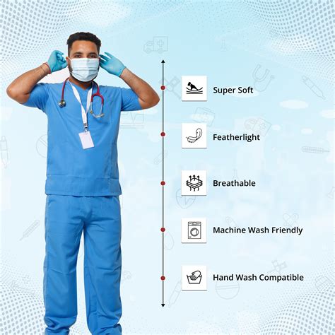 Buy Scrub Suit Set for Men (Sky Blue) | Multiple Pockets – Robustt