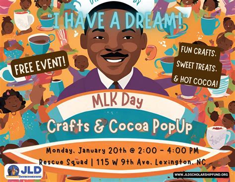 MLK Day I Have a Dream Crafts & Cocoa PopUp, Davidson County Rescue ...