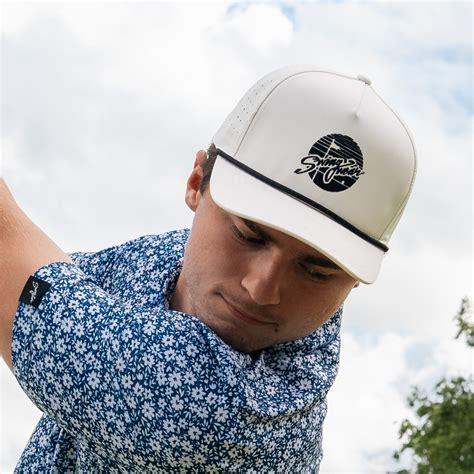 White Rope Golf Hat | Swingwear Golf Apparel & Accessories