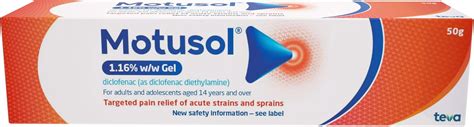 Motusol 1.16% W/W Gel 50G - Targeted Pain Relief Of Joints & Muscles In ...