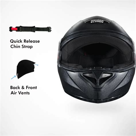 Studds Crest Eco ISI Certified Full Face Helmet with Clear Visor ISI ...