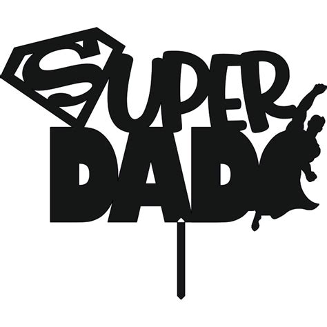 Super Dad MDF and Acrylic Cake Topper – Onesense