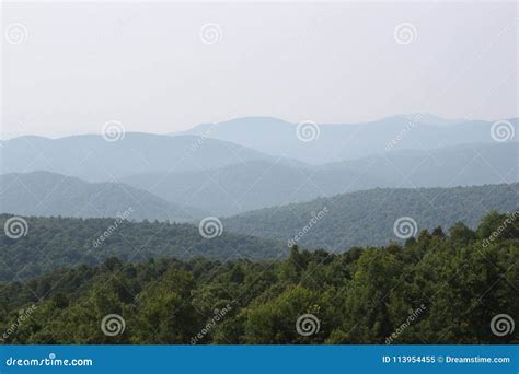Overlooking the Hills of the Blue Ridge Mountains in Virginia Stock ...