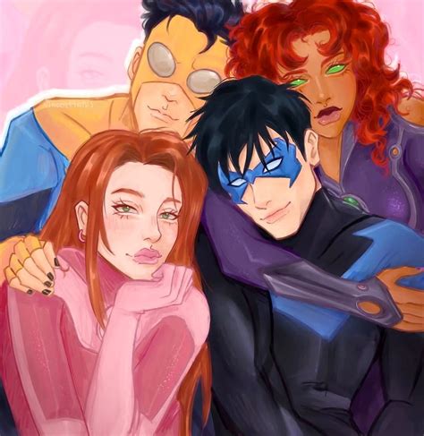 Nightwing and Starfire, Invincible and Atom Eve | Nightwing and ...