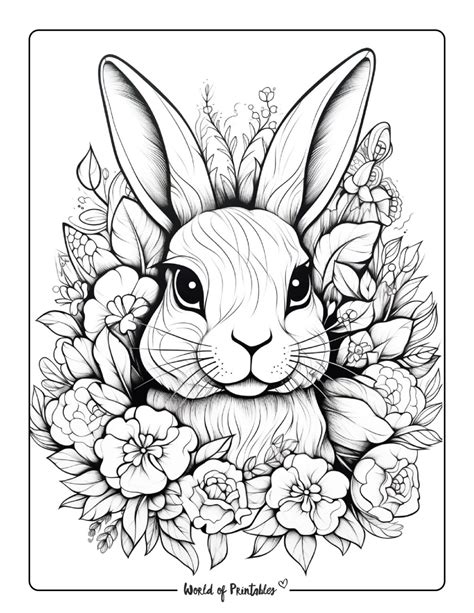 Bunny Coloring Pages - World of Printables