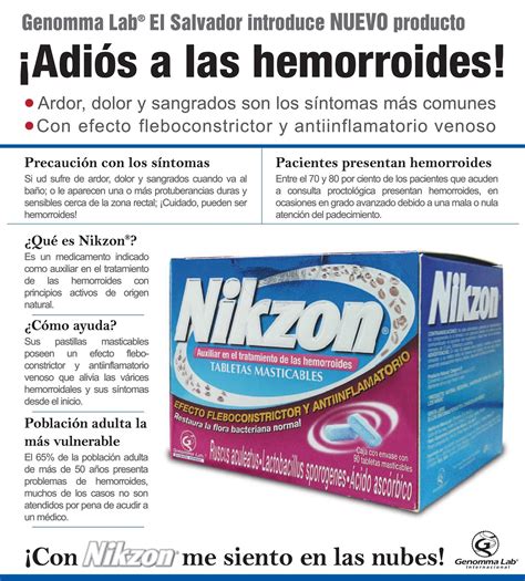 Genoma LAB El Salvador MEDICAMENTO para las HEMORROIDES Nikzon - Ofertas Ahora