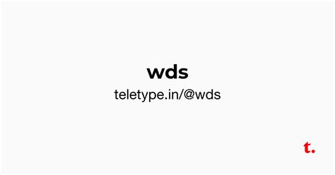 @wds — Teletype