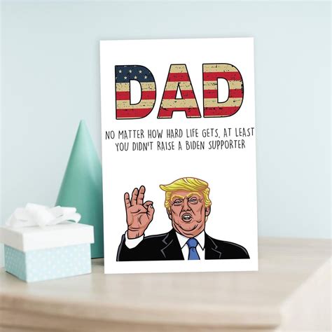 Funny Trump Fathers Day Card for Dad, Humor Trump Father'S Day Card Gi ...