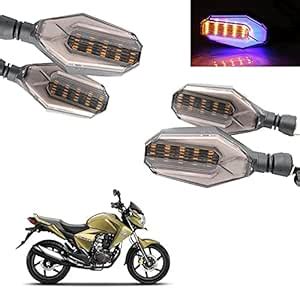 Vagary U Shape Dual Color LED Turn Signal Bike Indicator for Honda ...