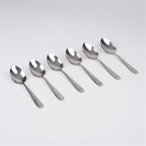 Buy Glister Elke Set of 6 Stainless Steel Dinner Spoons from Home ...