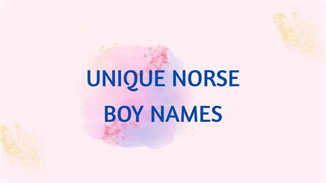 100 Unique Norse Boy Names