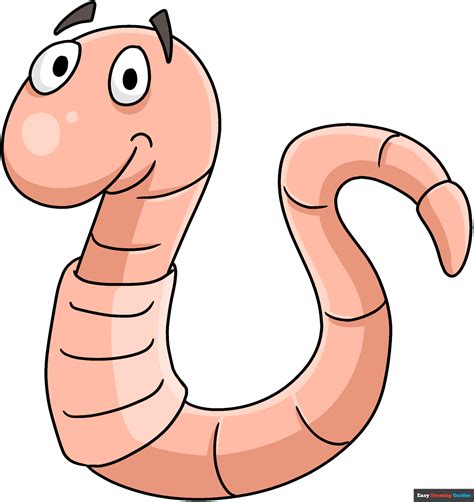 How To Draw Earthworm