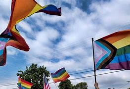 Image result for protests over pride month at california