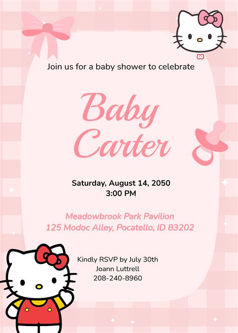 Free Aesthetic Hello Kitty Label Template to Edit Online