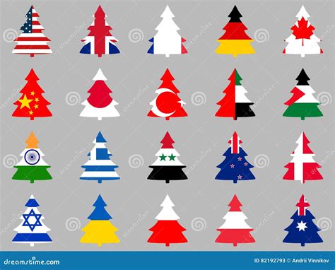 Country Flag With Xmas Tree