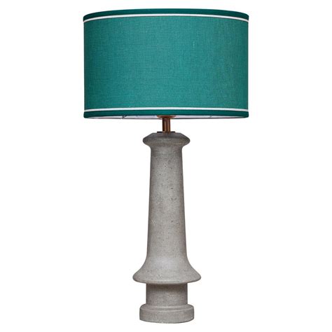 Cement Light Blue Table Lamp For Sale at 1stDibs