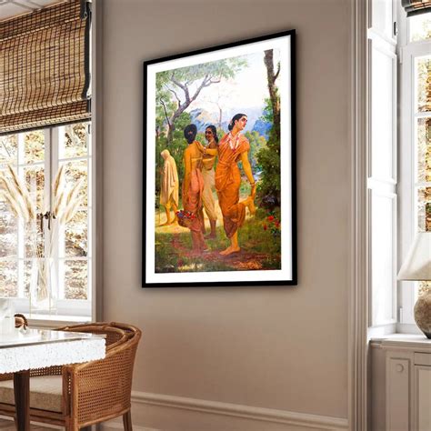 Shakuntala by Raja Ravi Varma Wall Art Print for Home Decor – The Atrang