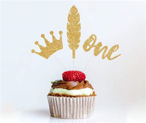 Feather Cupcake Toppers Mouse Head Cupcake Toppers Crown Cupcake ...