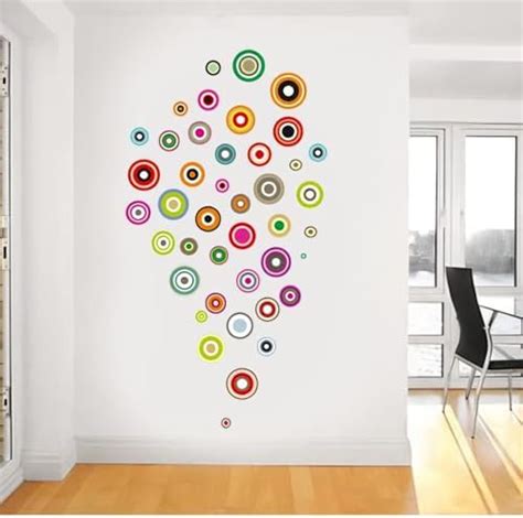 Artisian Inkwork,Colorful Circle Wall Decals, Large Modern Abstract ...