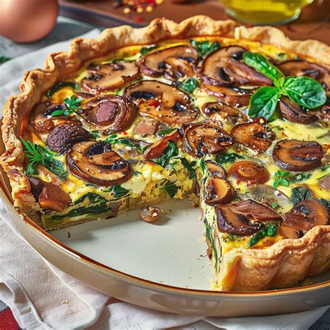 Delicious Mushroom and Spinach Quiche Recipe to Impress Guests