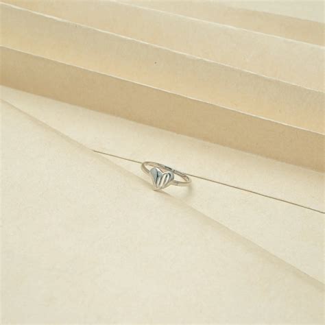Silver Amour Heart Ring – 925 Sterling Silver | Tassya Silver ...