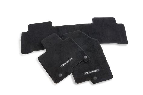 Hyundai 2023 Tucson Carpet Floor Mats (Black) - Front & Rear For HEV P ...