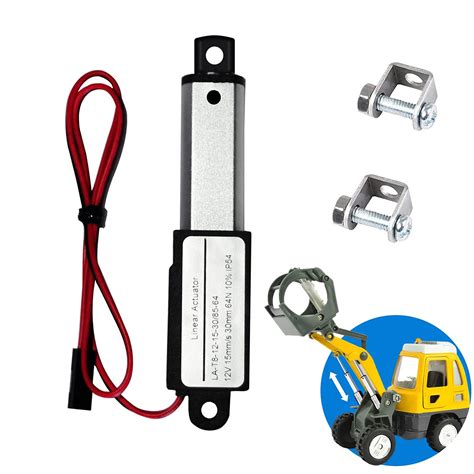 Electric Micro Linear Actuator 12V - 1.2" Stroke, 64N/14.4lb, Speed 0 ...