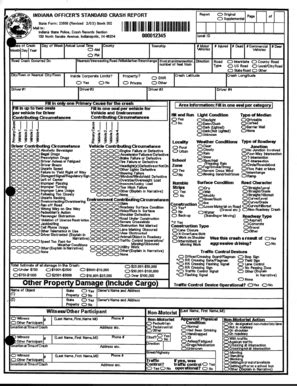 Indiana Crash Report Form - Fill Online, Printable, Fillable, Blank ...