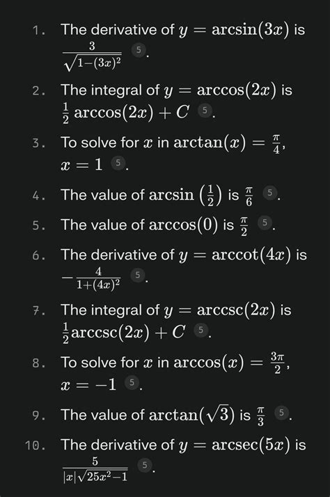 INVERSE TRIGONOMETRIC FUNCTION 1. Determine the derivative of y ...