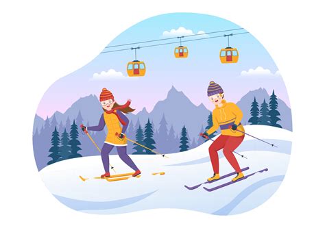 Snow Skiing Clipart