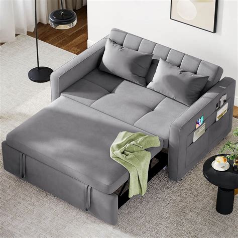 Amazon.com: YITAHOME 55" Convertible Sofa Bed, 3-in-1 Sleeper Sofa with ...