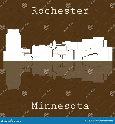 Silueta De La Ciudad De Rochester Minnesota Ilustración del Vector ...