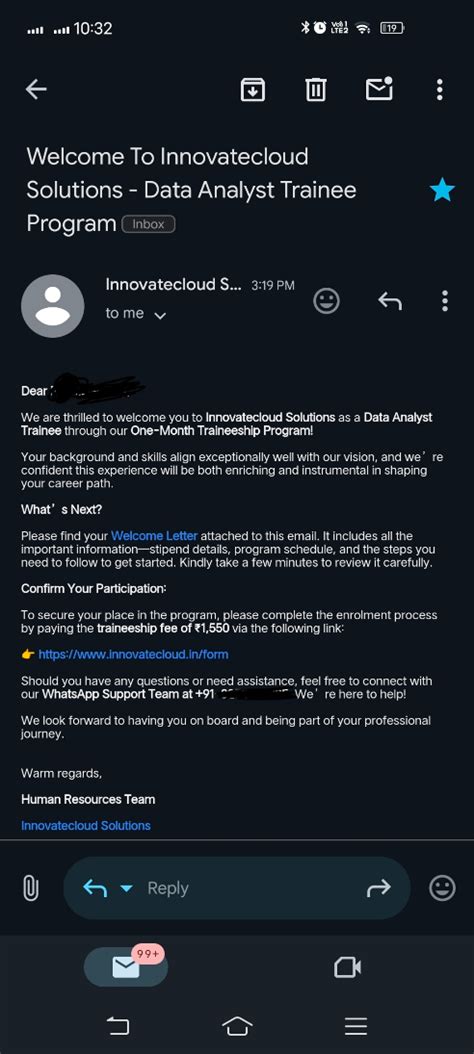 Hey guyzz, I got an email regarding Data Analytics intership from ...